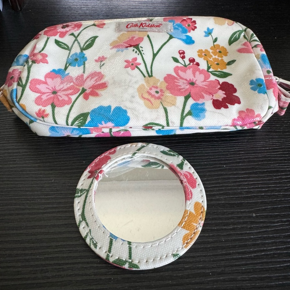 Kath Kidston small makeup bag with mirror.